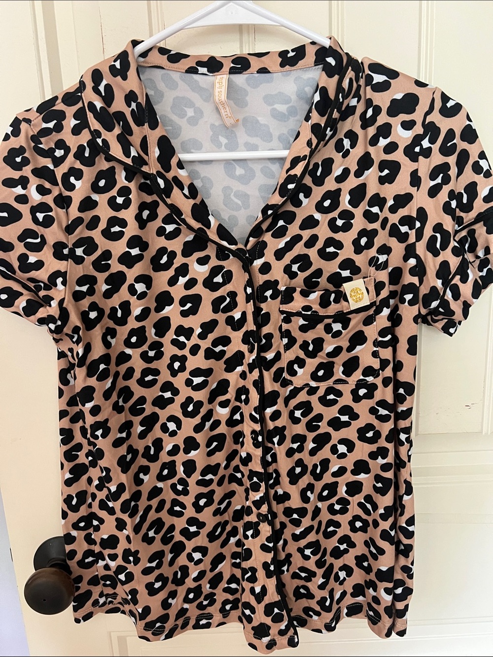 Simply Southern Tan and Black Leopard Print PJ Set